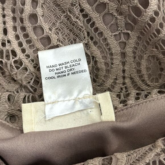 Brittany Black Beige Dolman Sleeve Lace Crochet Knit Blouse Size XL - Picture 10 of 10